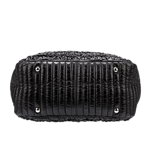 Chanel Tote Leather Silver-Tone Hardware Chain-Link Strap Grosgrain - Picture 3 of 9